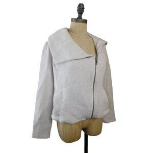 CAbi Size S Small Knit Zip Front Fold Over Collared Jacket